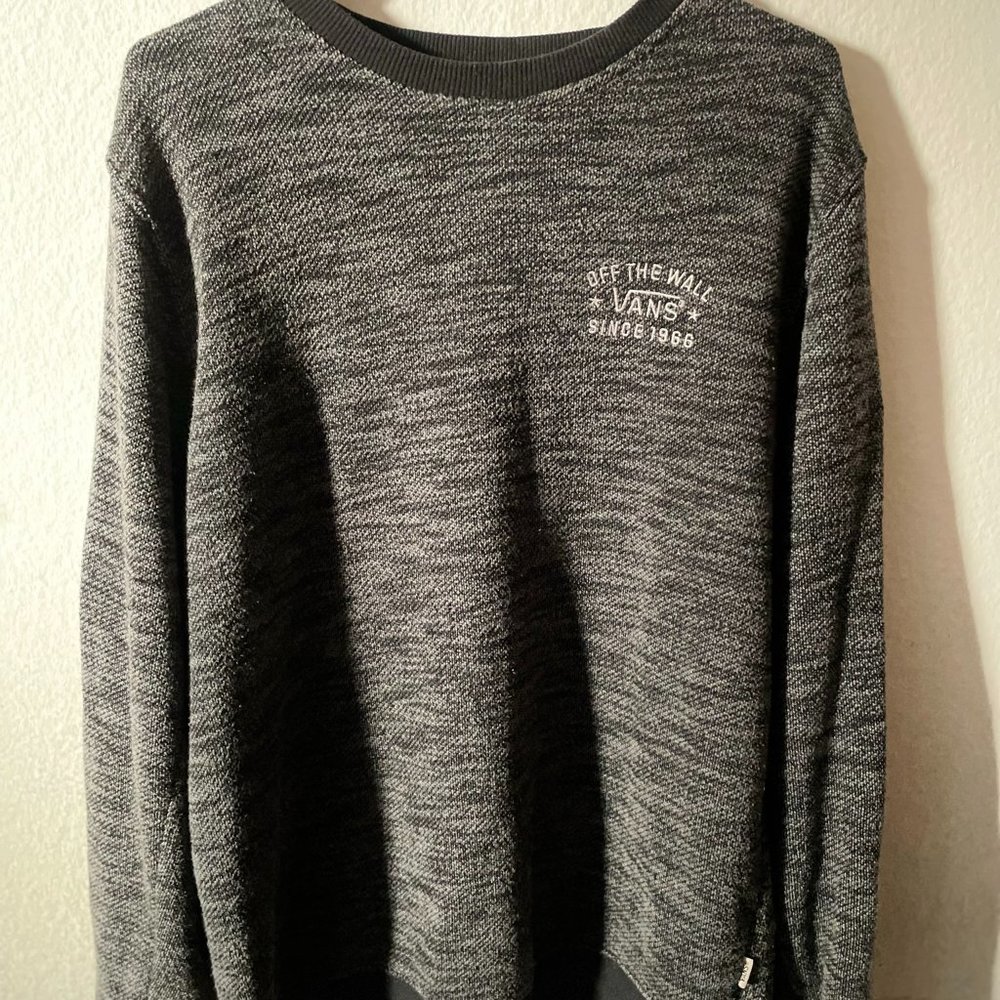 M Gray Vans Off the Wall Knitted Sweater.